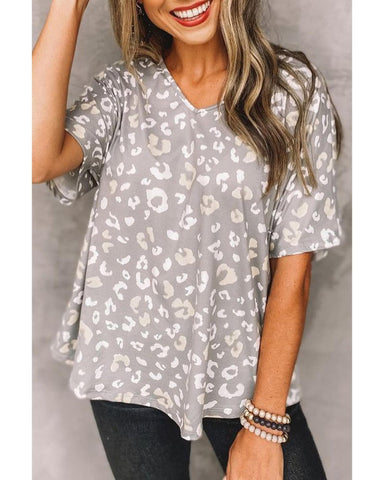 Darrahopens Women's Fashion > Tops & T-shirts Azura Exchange Leopard Spots Print T Shirt - M