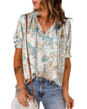 Darrahopens Women's Fashion > Tops & T-shirts Azura Exchange Paisley Pattern Print Blouse - S