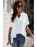 Darrahopens Women's Fashion > Tops & T-shirts Azura Exchange Plaid Print V Neck Shirt with Slits - XL