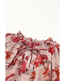 Darrahopens Women's Fashion > Tops & T-shirts Azura Exchange Printed Split V Neck Blouse - S