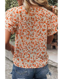 Darrahopens Women's Fashion > Tops & T-shirts Azura Exchange Tiered Flutter Sleeve Blouse - M