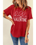 Darrahopens Women's Fashion > Tops & T-shirts Azura Exchange Valentine Letter Print T Shirt - S