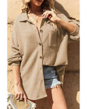 Darrahopens Women's Fashion > Tops & T-shirts Azura Exchange Waffle Knit Button Up Shirt - XL