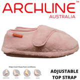 Darrahopens Women's Fashion > Uggs & Slippers ARCHLINE Orthotic Plus Slippers Closed Scuffs Pain Relief Moccasins - Pink - EU 38