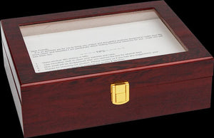 Darrahopens.com.au-10 Grids Wooden Watch Case Glass Jewellery Storage Holder Box Wood Display