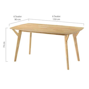 Darrahopens.com.au-1.5m 6 seaters OVAL dining table : colour -Natural