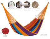 Mayan Legacy Jumbo Size Outdoor Cotton Mexican Hammock in Alegra Colour