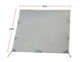 Pop Top Caravan Privacy Screen Sun Shade Side Extension 2.1 x 1.8m
